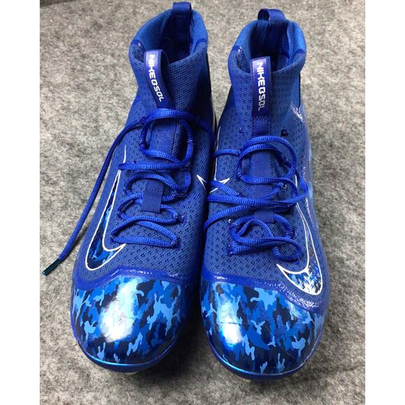 Nike Air Huarache‎ Mens Baseball Cleats Metal Blue Camo High Top Size 16 US 2016 - Picture 1 of 10